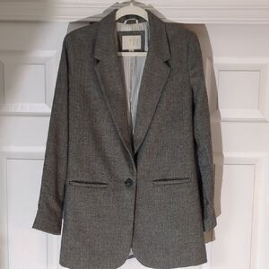 A New Day Charcoal Herringbone Blazer